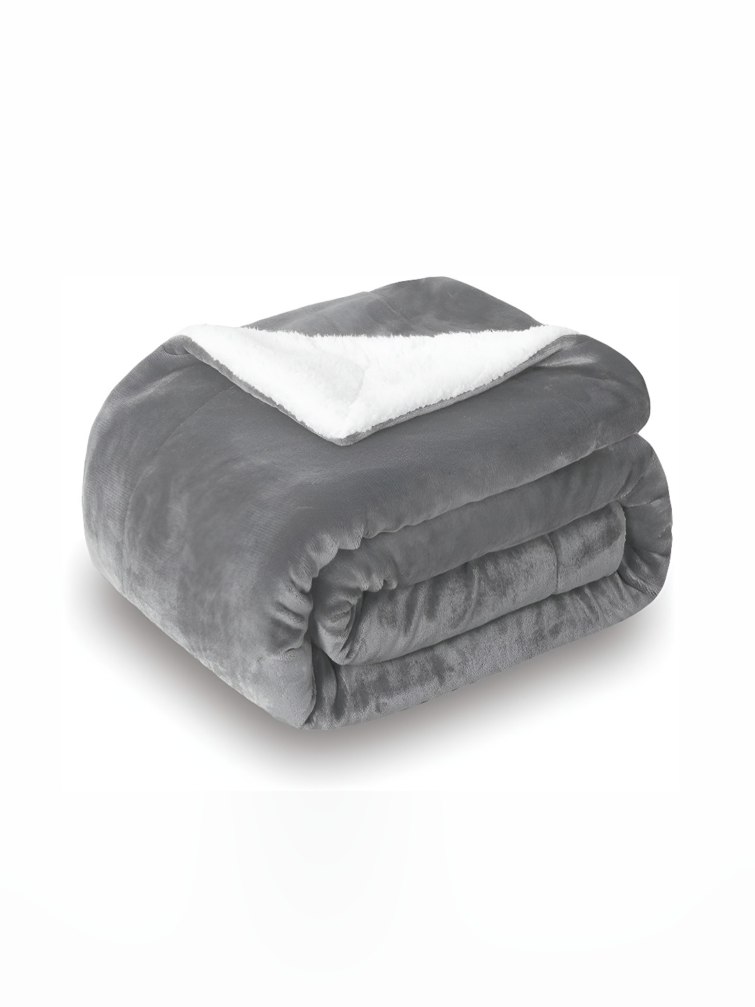 

bsb home Grey & White Microfiber Heavy Winter 500 GSM Single Bed Blanket