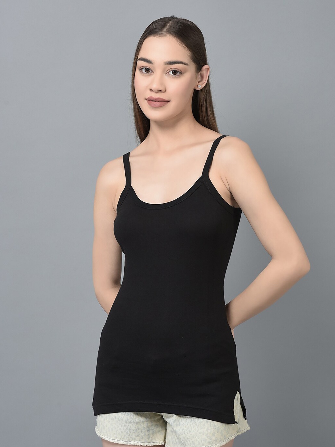 

Dollar Missy Women Combed Cotton Camisole, Black