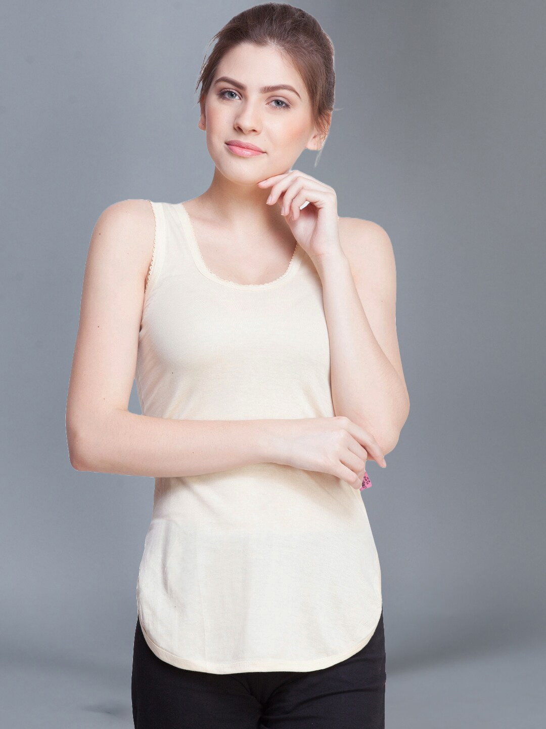 

Dollar Missy Pack of 1 Combed Cotton Camisole, Beige