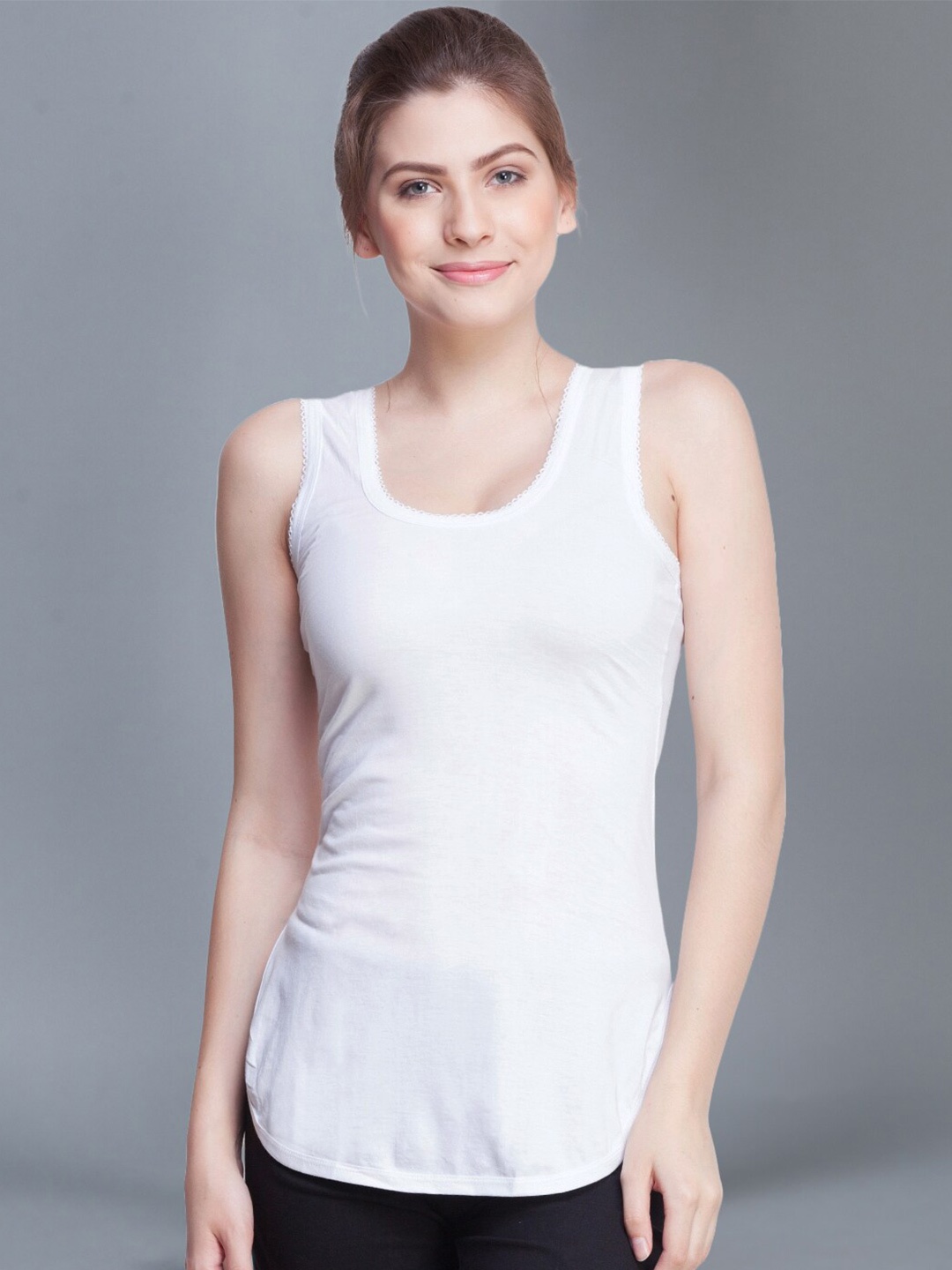 

Dollar Missy Pack of 1 Combed Cotton Camisole, White