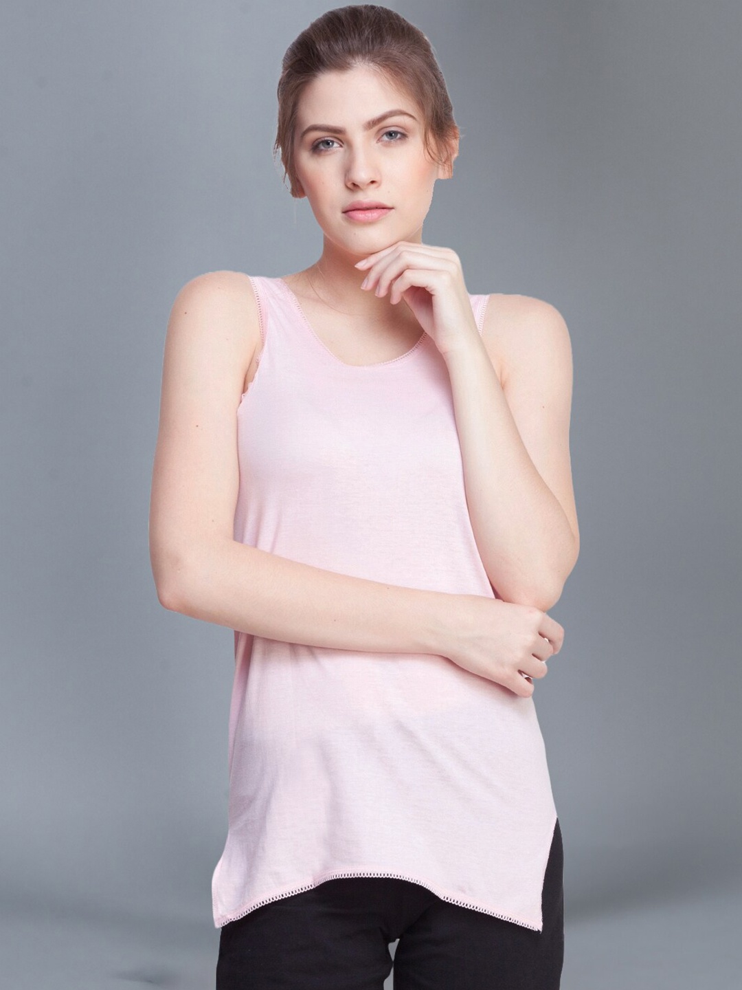 

Dollar Missy Pack of 1 Women Combed Cotton Camisole, Pink