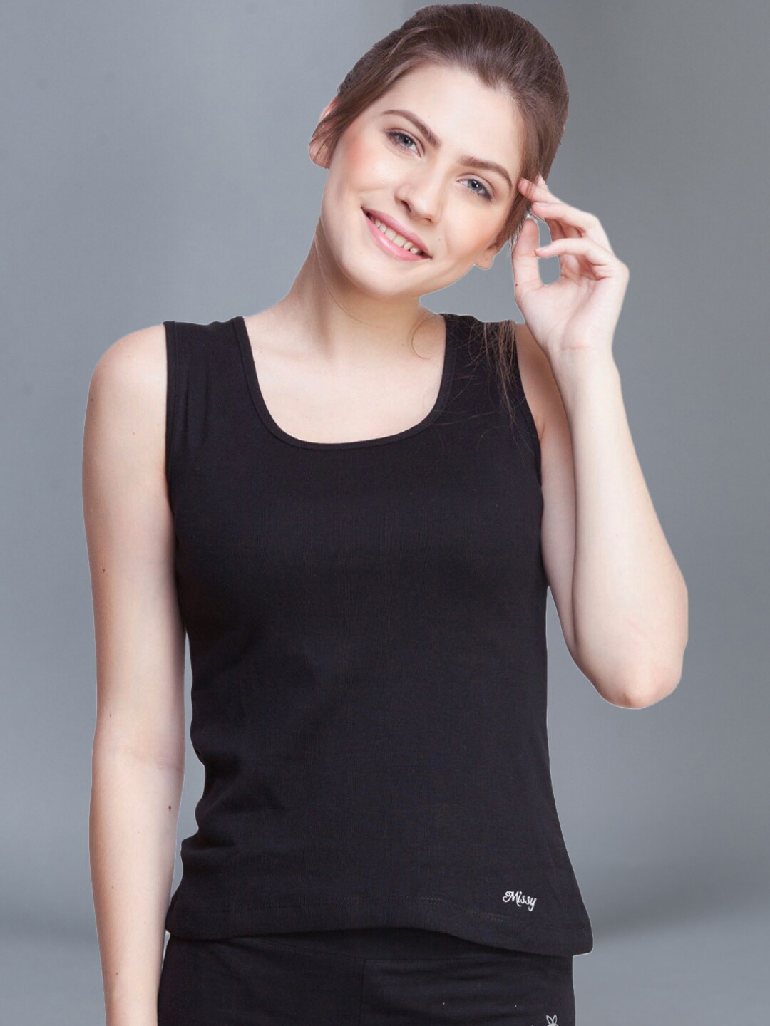 

Dollar Missy Super Combed Cotton Camisole, Black