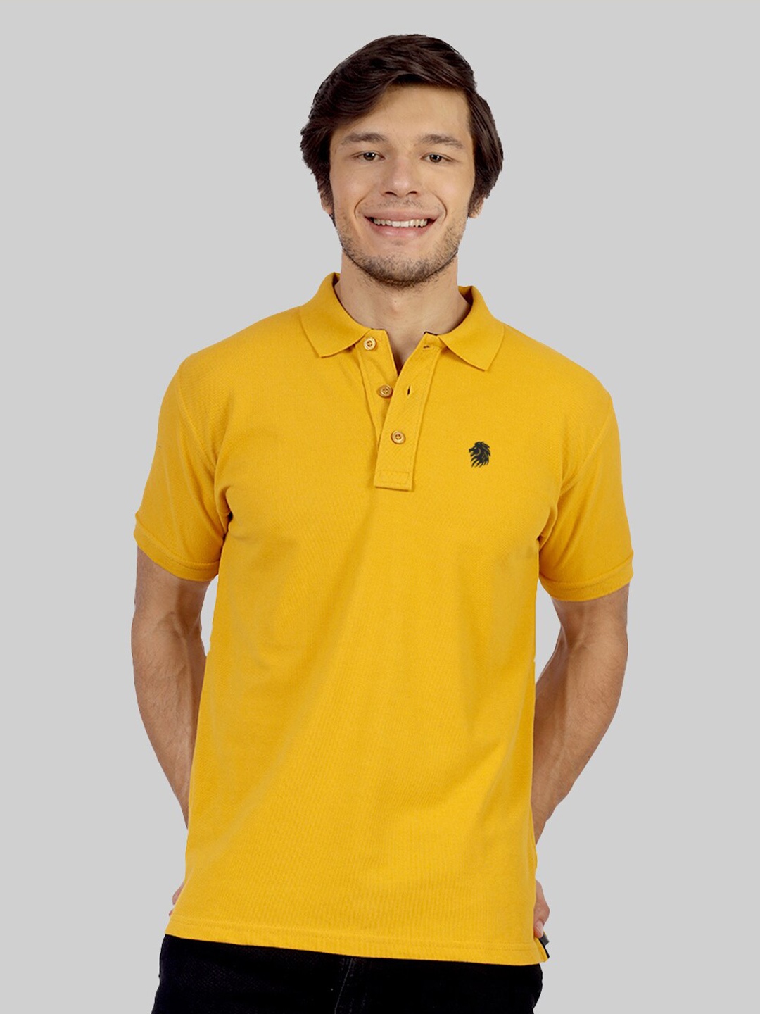

Greylongg Regular Fit Polo Collar T-shirt, Yellow