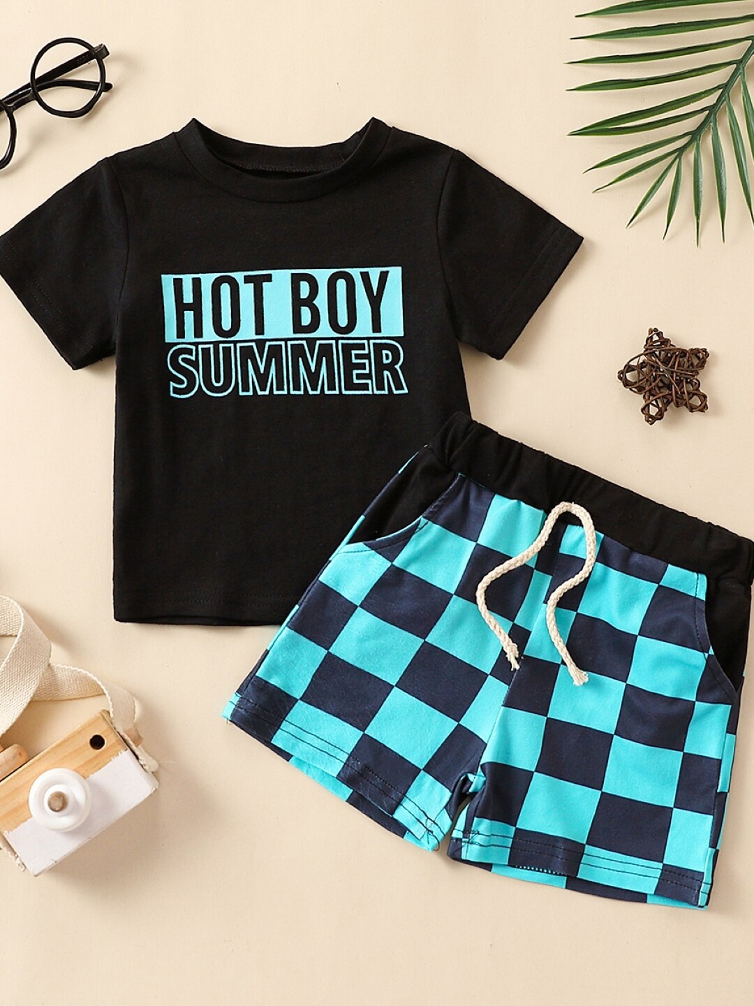 

StyleCast Girls Blue & Black Typographic Printed Pure Cotton T-shirt With Shorts