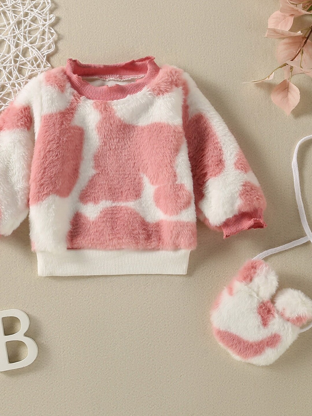 

StyleCast Girls Pink Self Design Pullover Sweatshirt