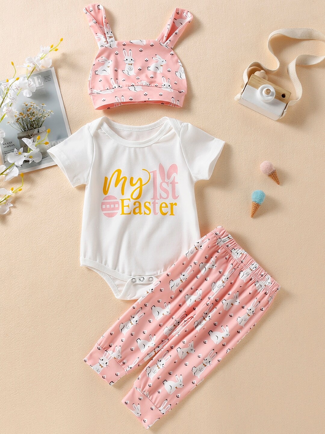 

StyleCast Girls Printed Pure Cotton Clothing Set, Pink