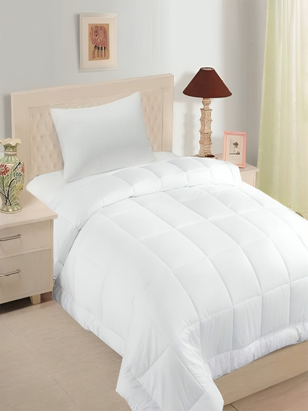 

BOMBAY DYEING Slumber White Mild Winter 300 GSM Single Bed Comforter