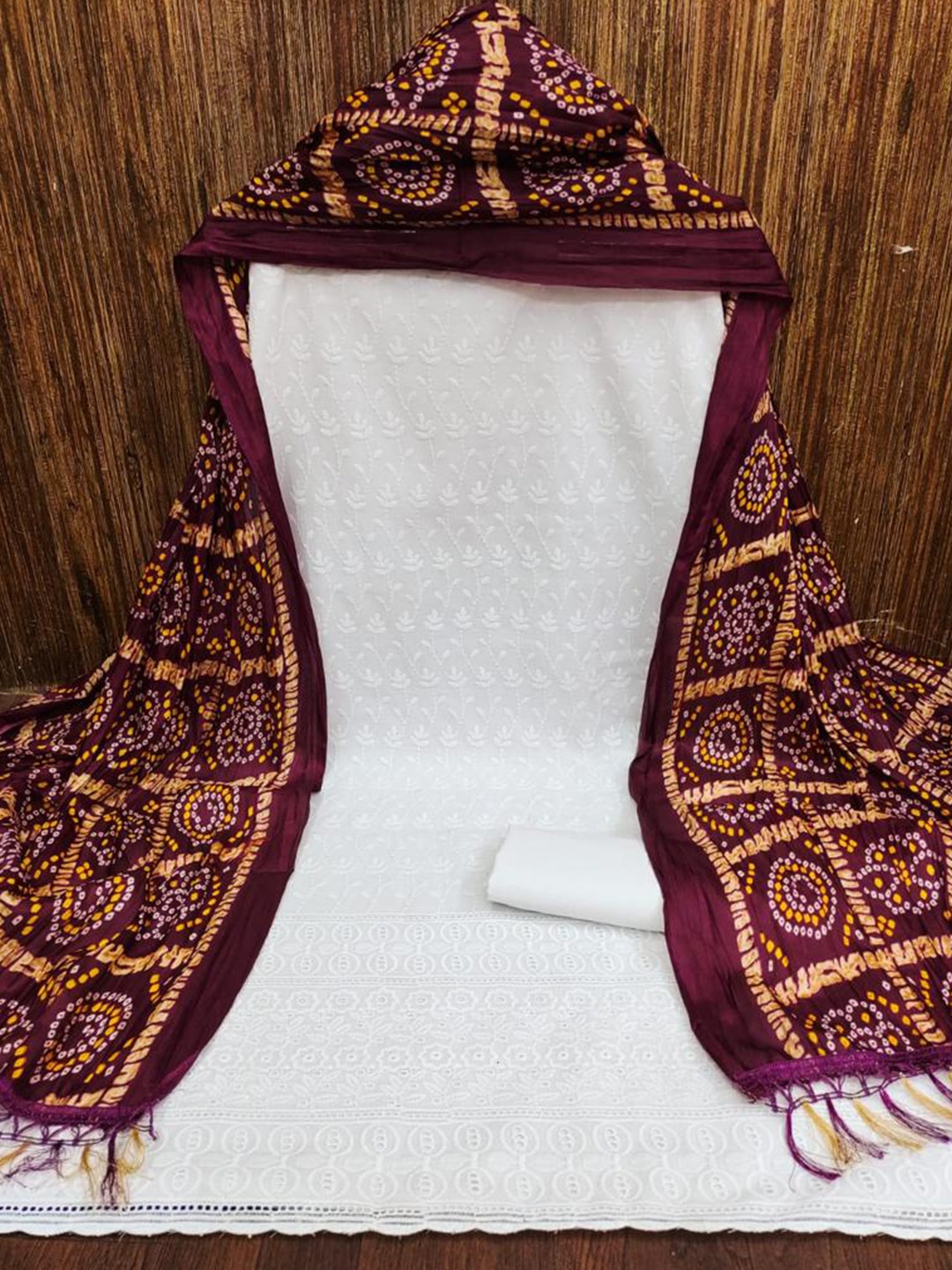 

ZEEPKART Embroidered Unstitched Dress Material, Purple