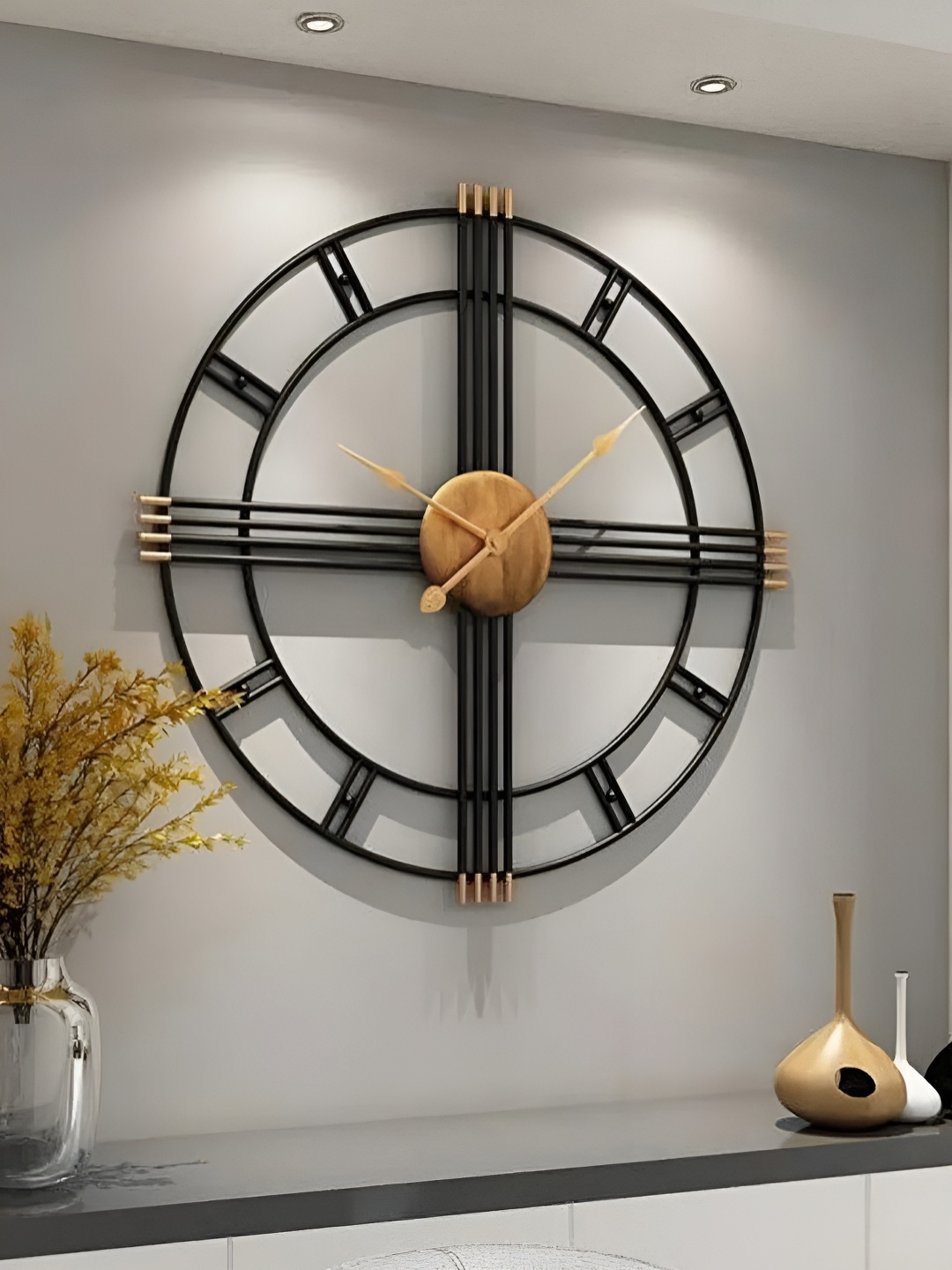 

Writings On The Wall Black Contemporary Wall Clock
