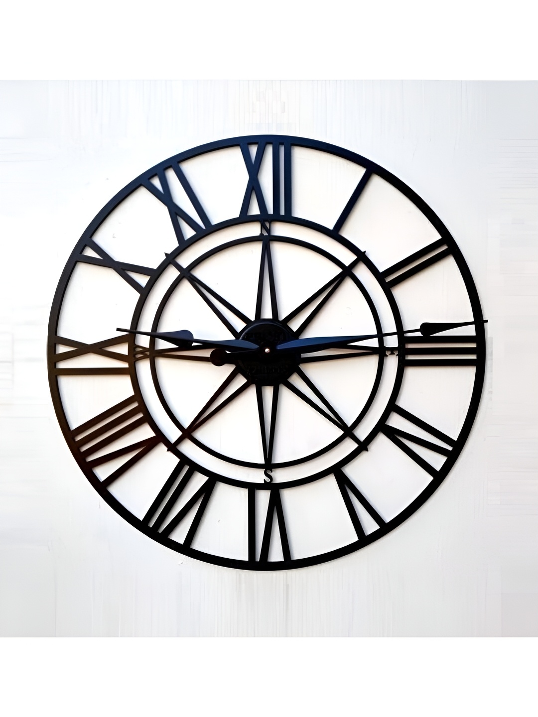 

Writings On The Wall Black Contemporary Wall Clock