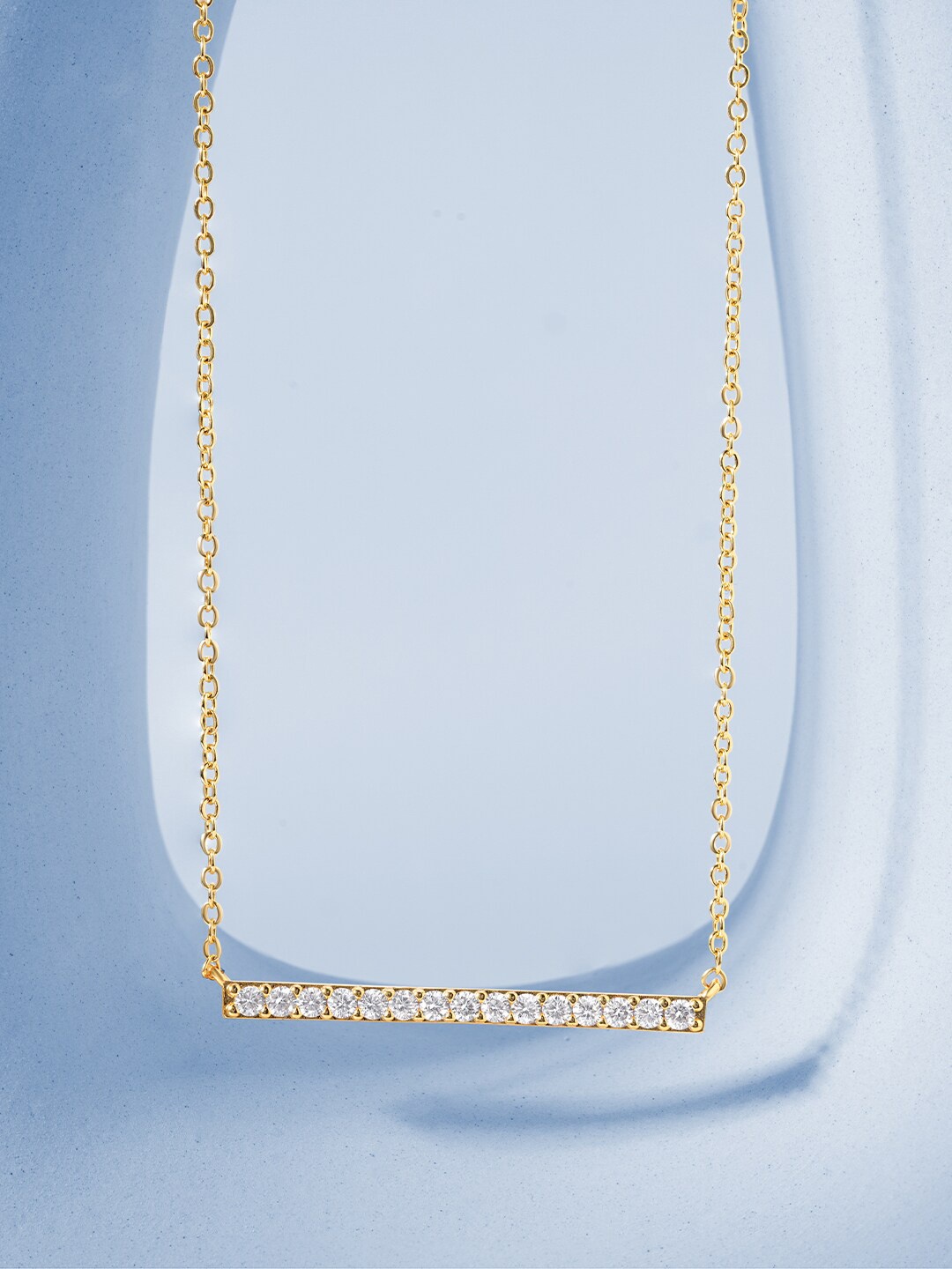 

MINUTIAE Gold-Plated Artificial Stones-Studded Brass Chain