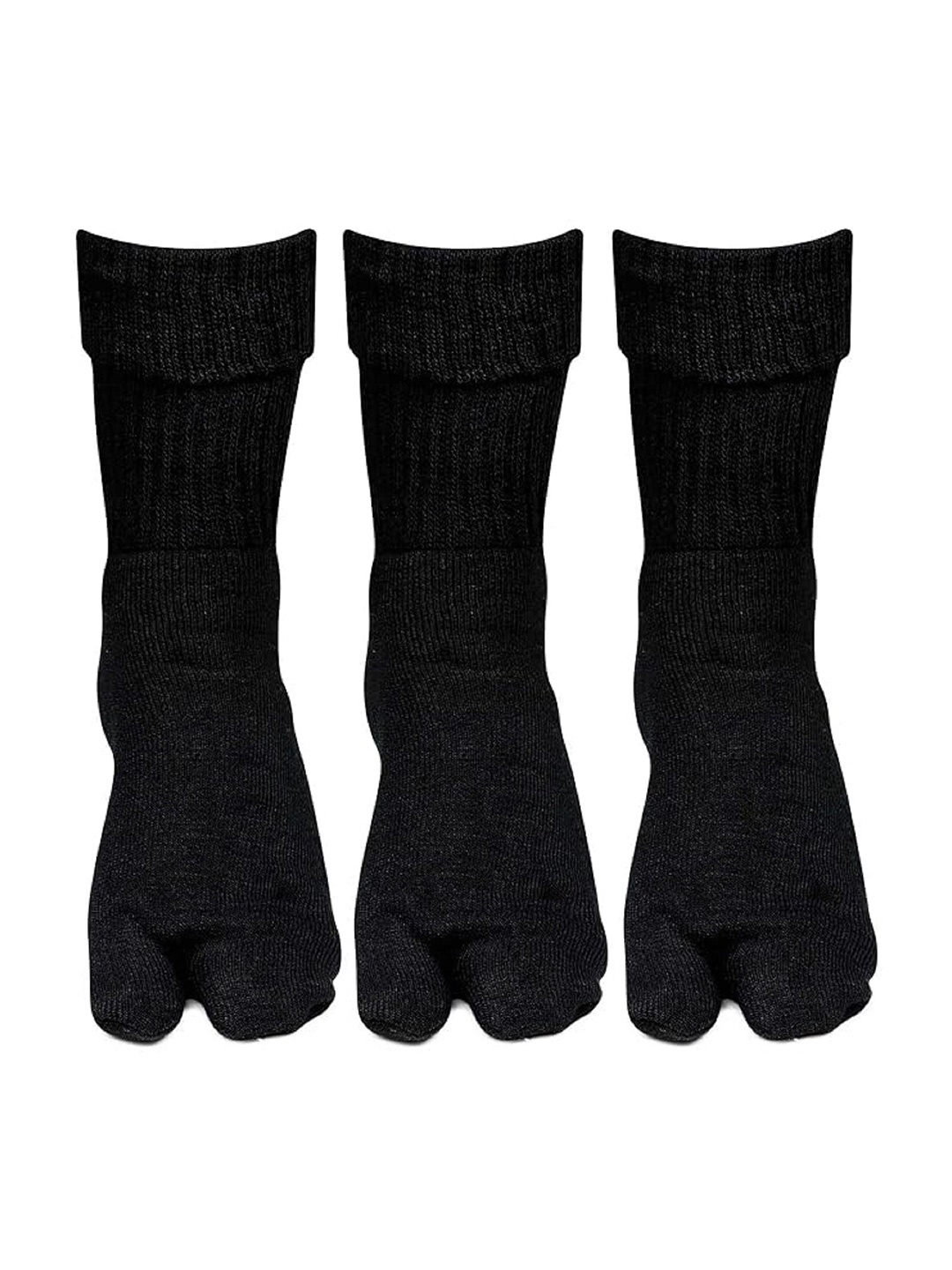 

BAESD Pack Of 3 Assorted Woolen Calf-Length Socks