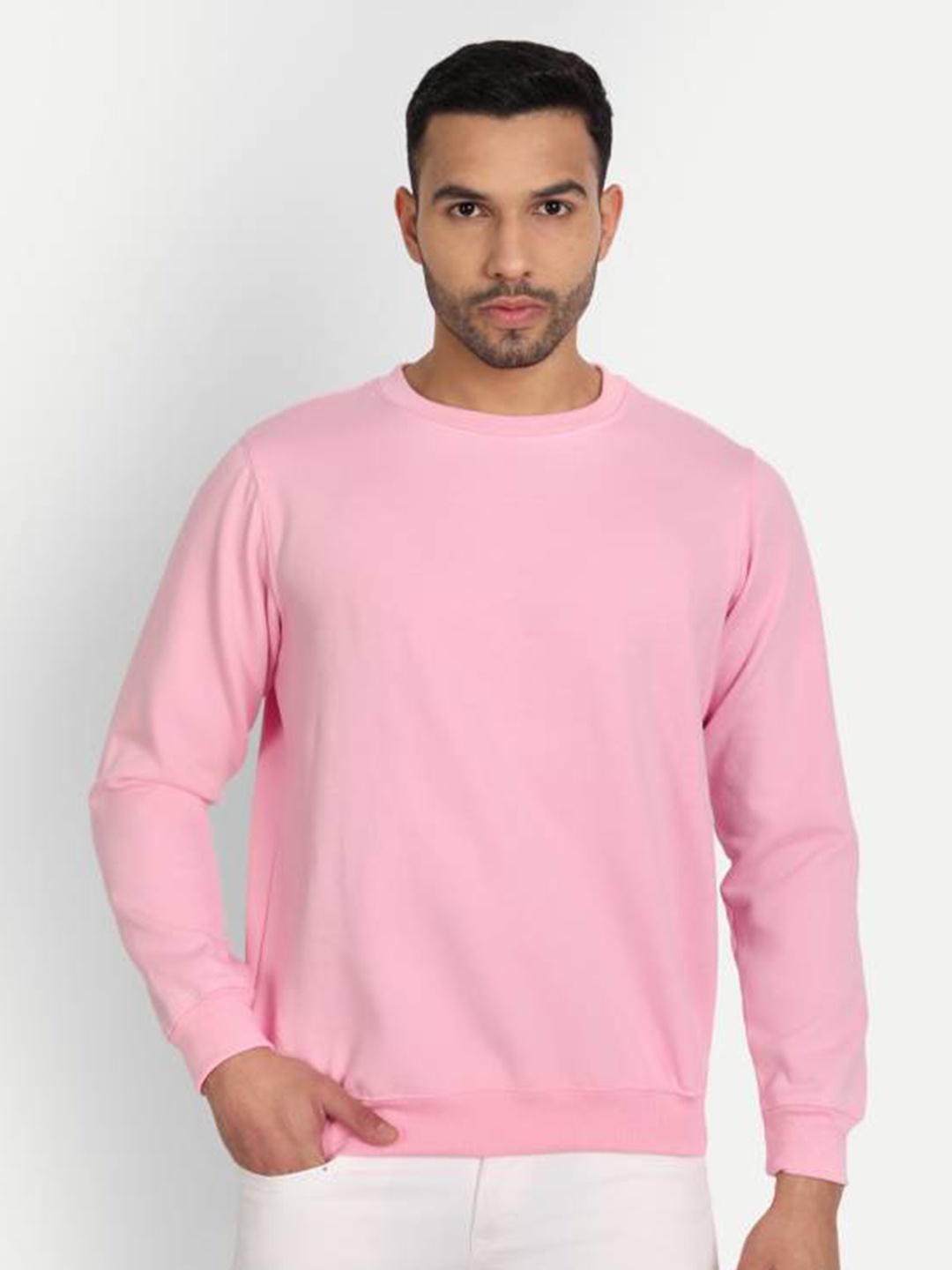 

Frieza Round Neck Long Sleeves Fleece Sweatshirt, Pink