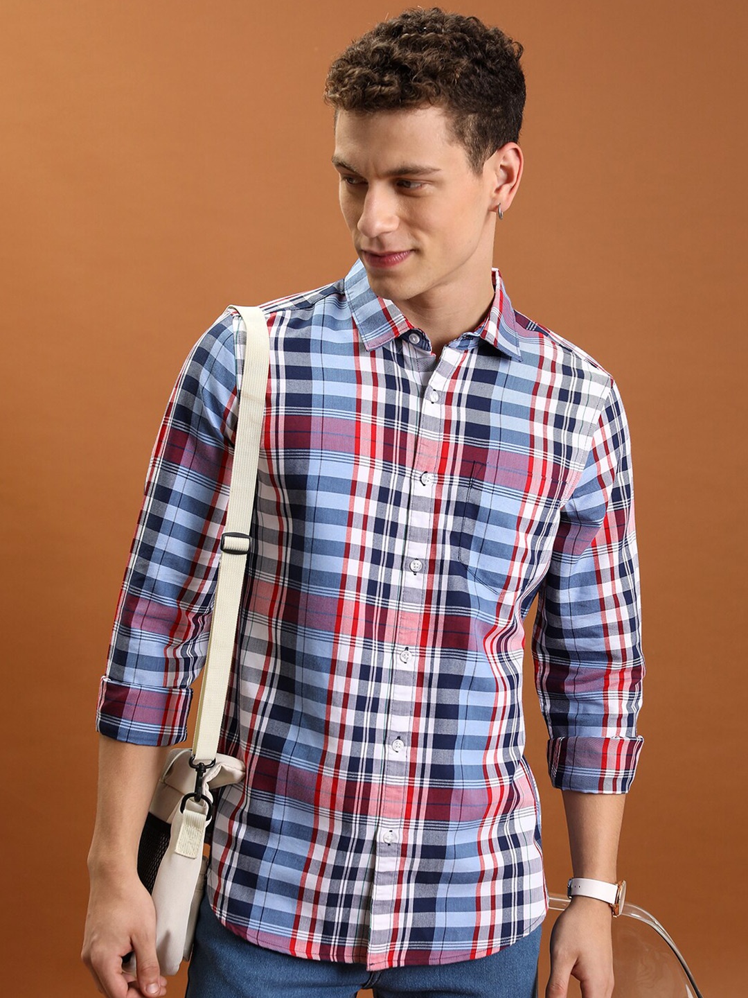 

Highlander Men Slim Fit Casual Shirt, White