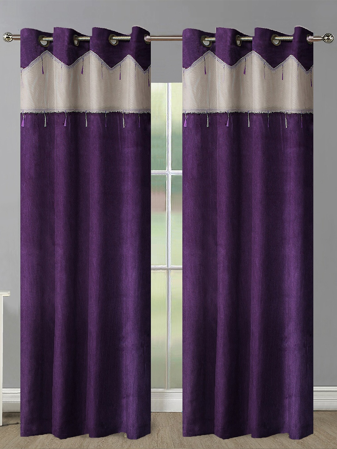 

Aura Purple & Beige 2Pcs Door Curtain