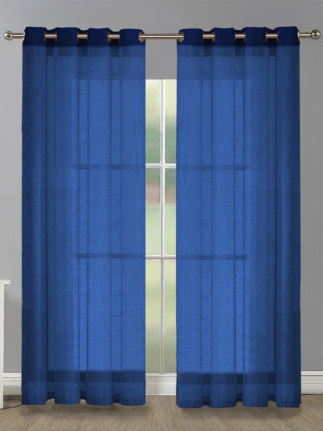 

Aura Blue 2 Pieces Door Curtain