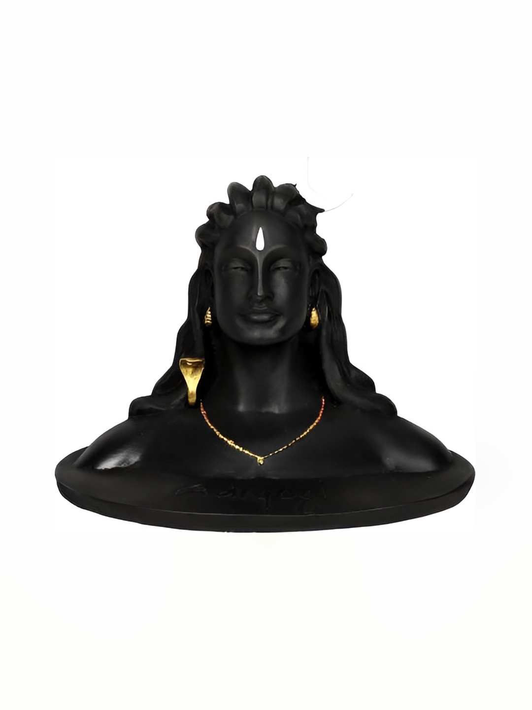 

Navyaksh Black & Gold Toned Adiyogi Shiva Statue Religious Showpiece