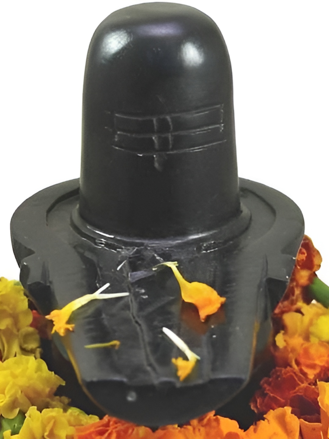 

Navyaksh Black Shivling Marble Idol Showpiece