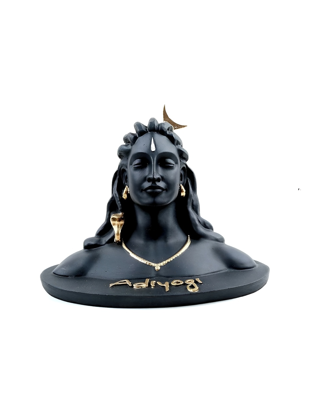 

Navyaksh Balck Adiyogi Shiva Idol Showpiece, Black
