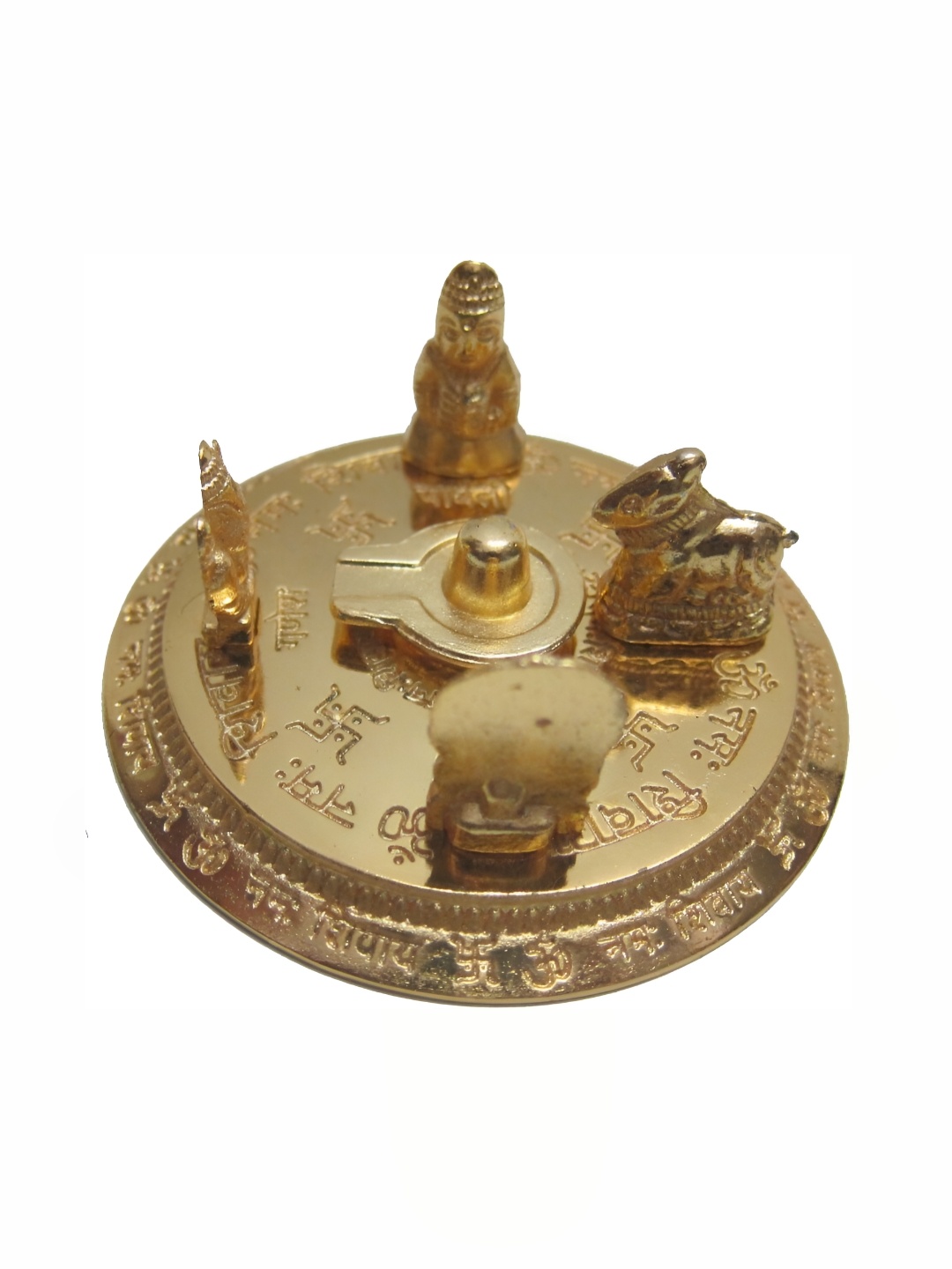 

Navyaksh Gold Toned Brass Shivalingam & Nandi Showpiece