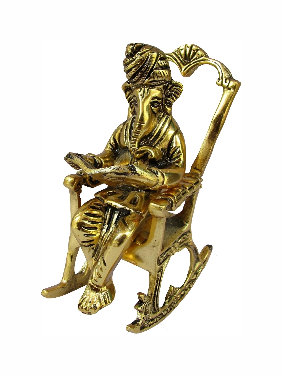 

Navyaksh Gold Toned Metal Lord Ganesh Showpiece