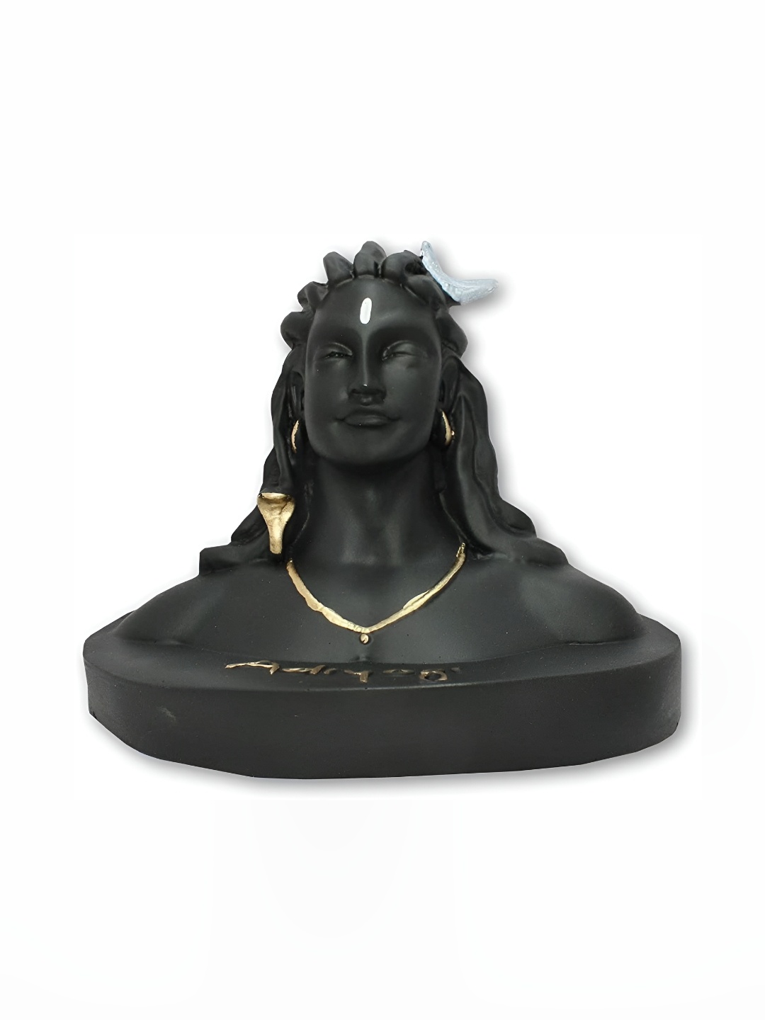 

Navyaksh Black & Gold-Toned Small Adiyogi Bhagwan Shiv Ji Idol Showpiece