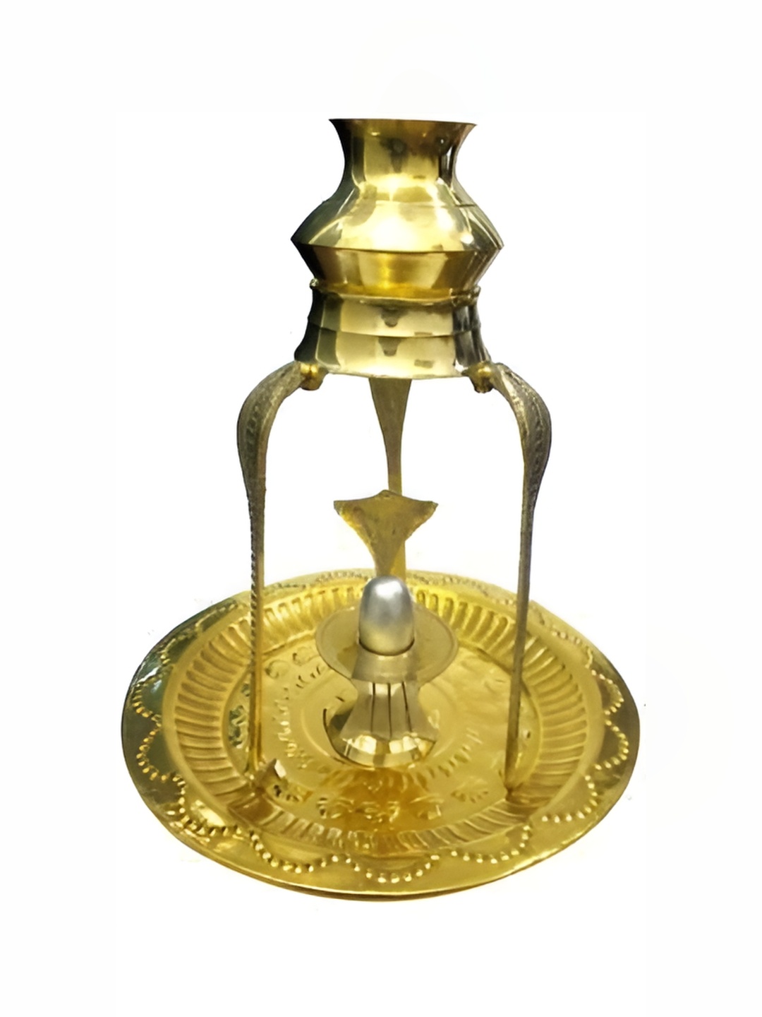 

Navyaksh Gold-Tone Religious Idol Shivling Showpiece