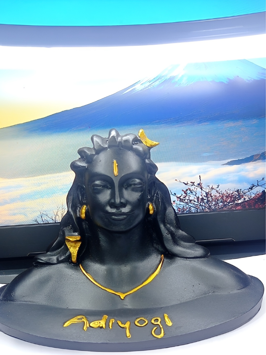 

Navyaksh Black Polyresin Adiyogi Shiva Showpiece