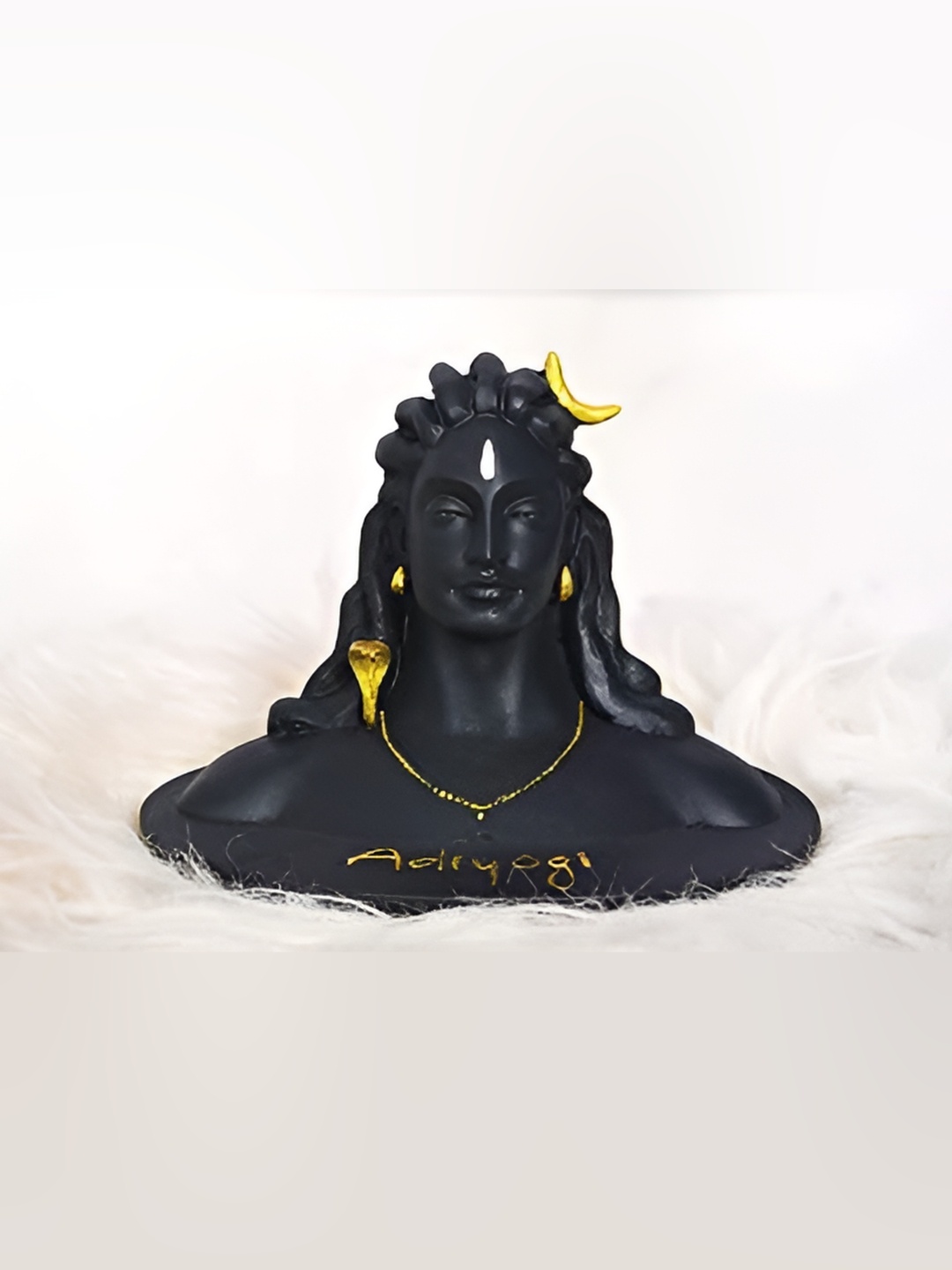 

Navyaksh Black & Gold Toned Adiyogi Shiva Statue Religious Showpiece