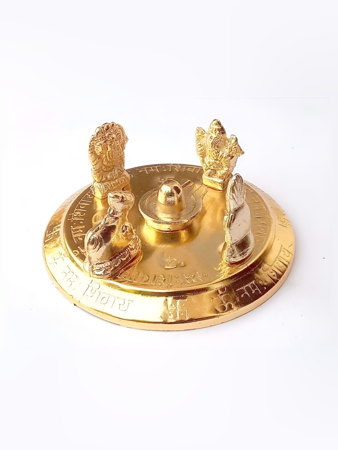 

Navyaksh Gold Toned Shiva Parivar Showpiece
