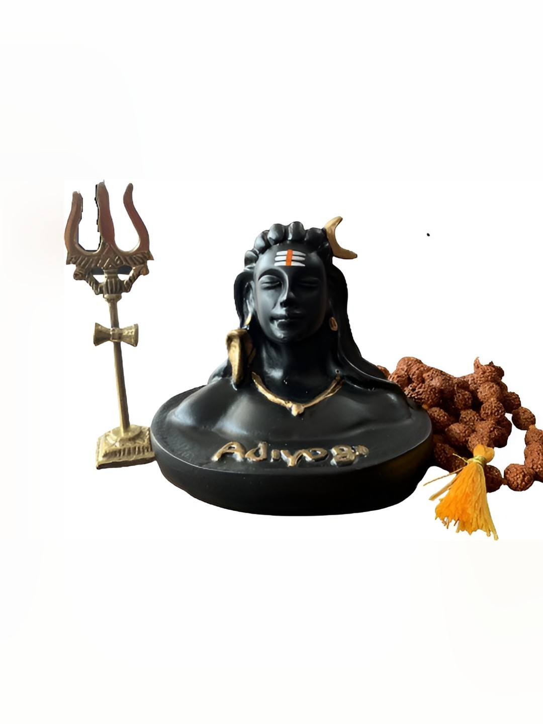 

Navyaksh Black & Gold Toned 3 Pieces Adiyogi Showpiece