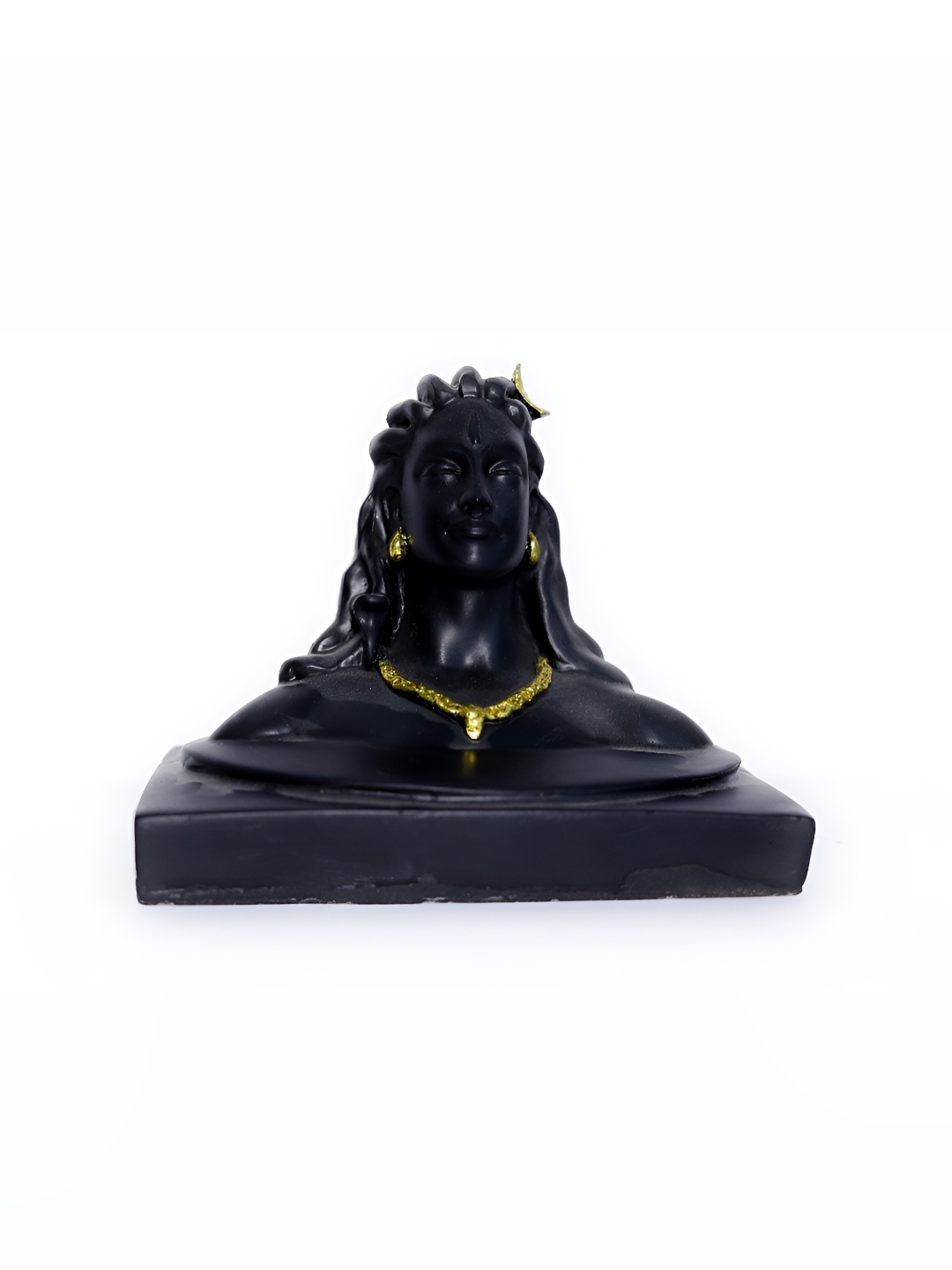 

Navyaksh Black Adiyogi Lord Shiva Religious Idol Showpiece