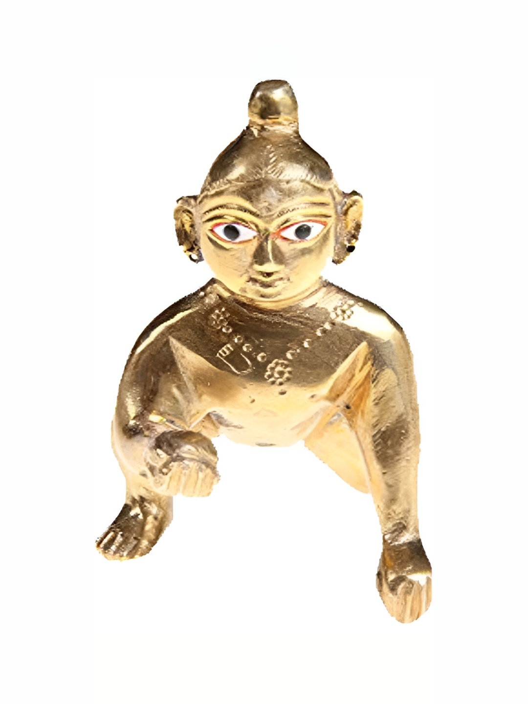 

Navyaksh Gold-Toned Small Metal Religious Bal Gopal Idol Showpiece