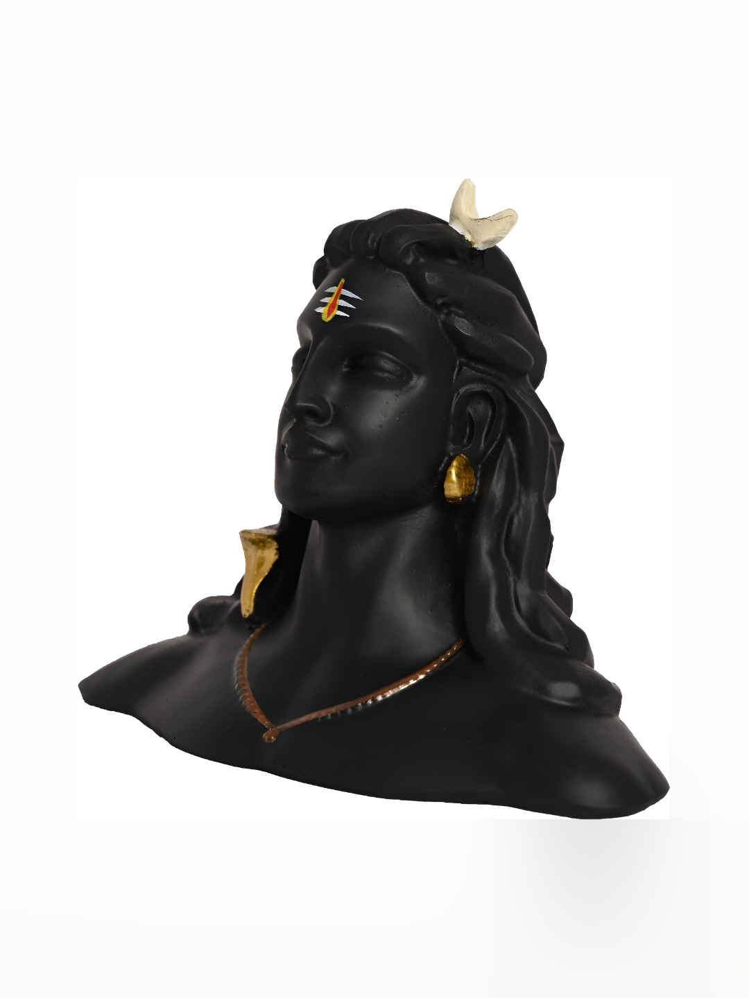 

Navyaksh Black Adiyogi Shiva God Idols Statue for Car Dashboard Decorative Showpiece