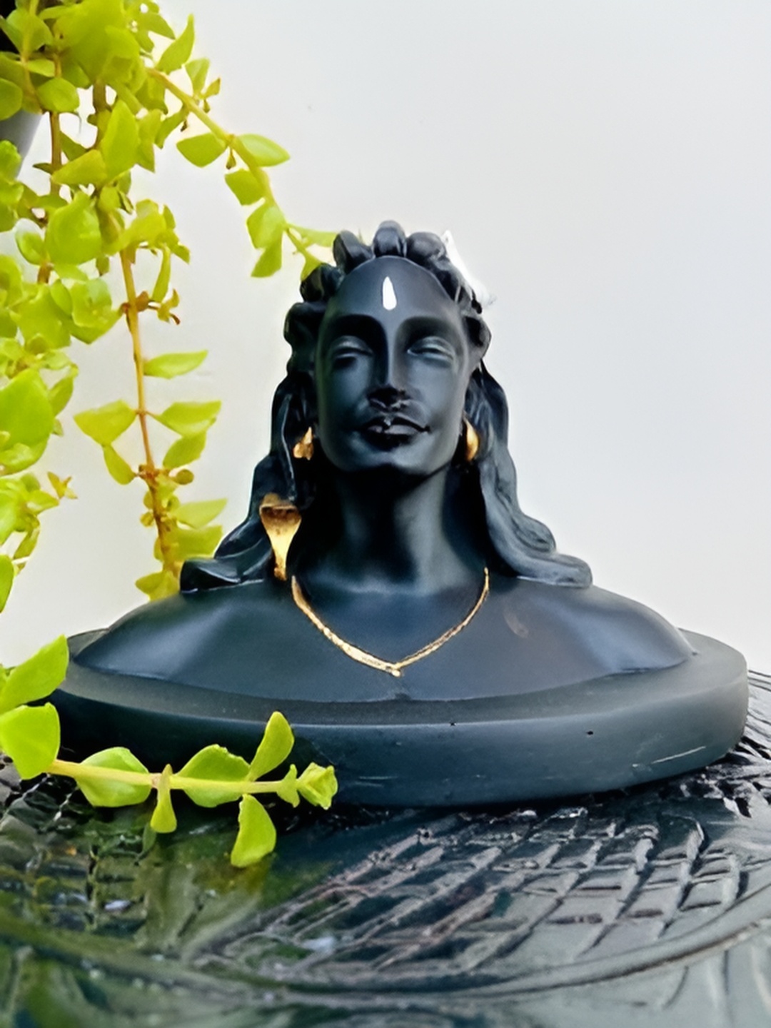 

Navyaksh Black Adiyogi Lord Shiva Religious Idol Showpiece