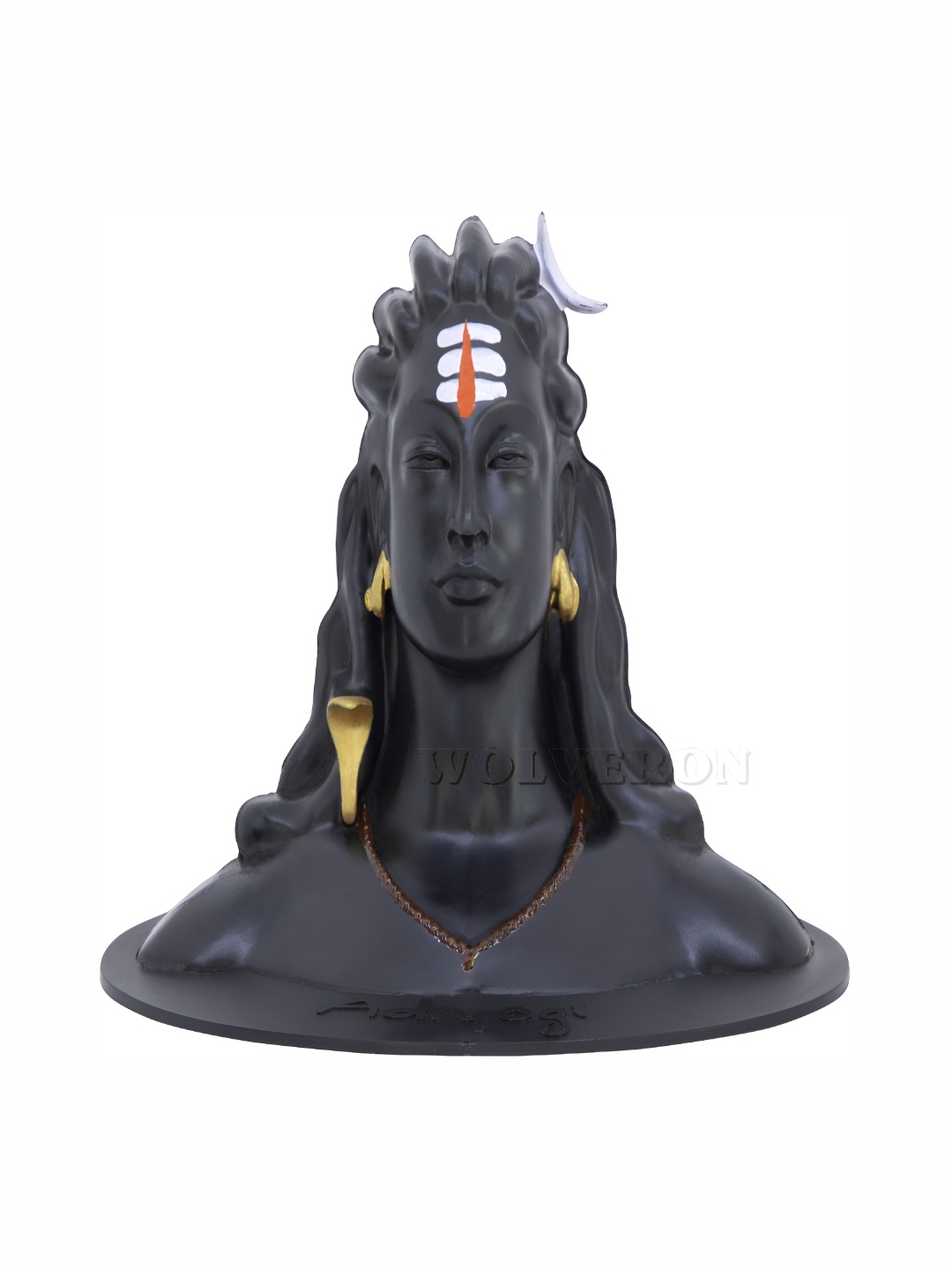 

Navyaksh Black & Gold Toned Adiyogi Shiva God Idols Showpiece