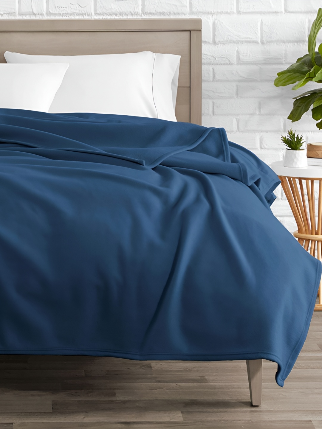 

bsb home Navy Blue AC Room 210 GSM Single Bed Blanket