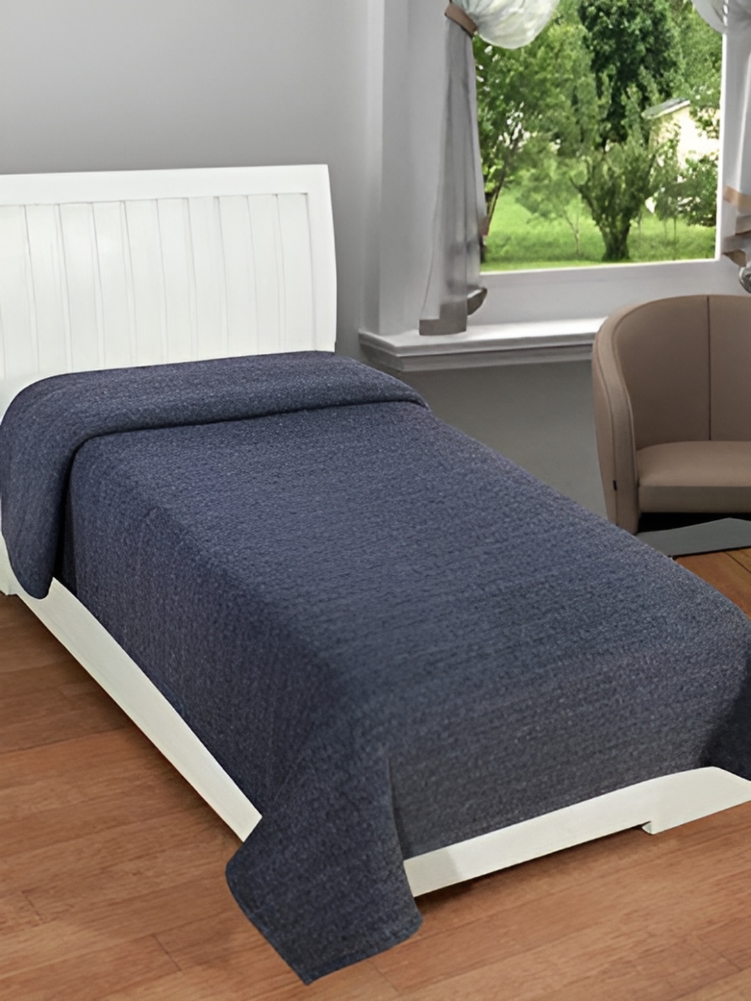

bsb home Grey Woollen Heavy Winter 300 GSM Single Bed Blanket