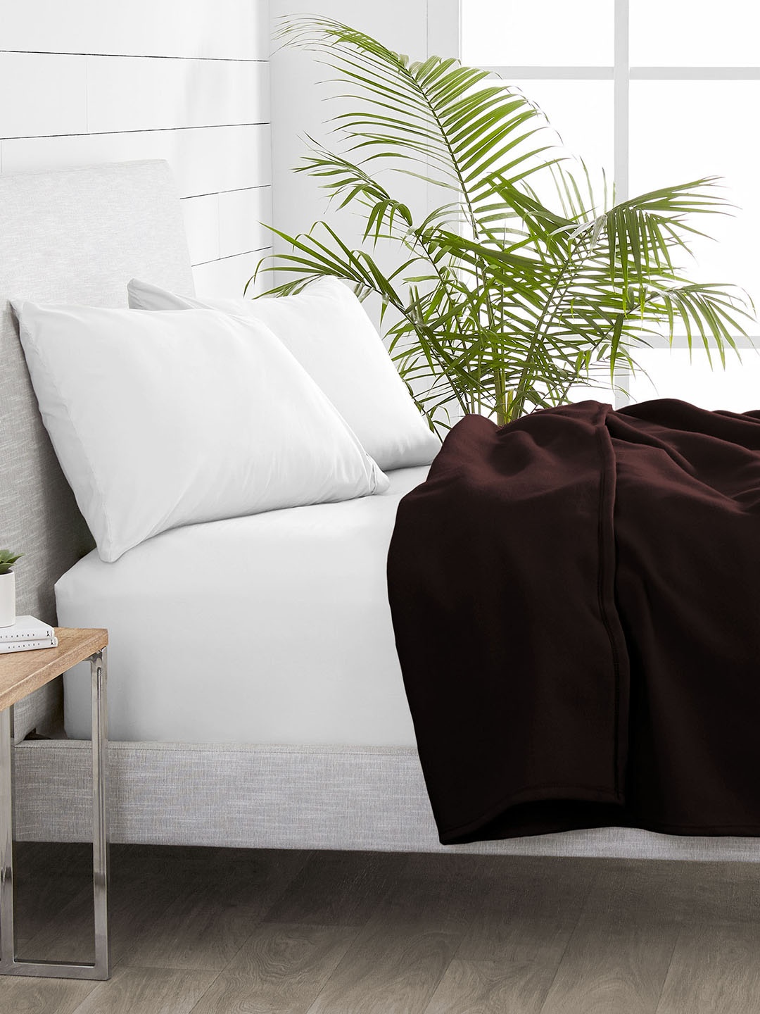 

bsb home Coffee Brown AC Room 210 GSM Single Bed Blanket