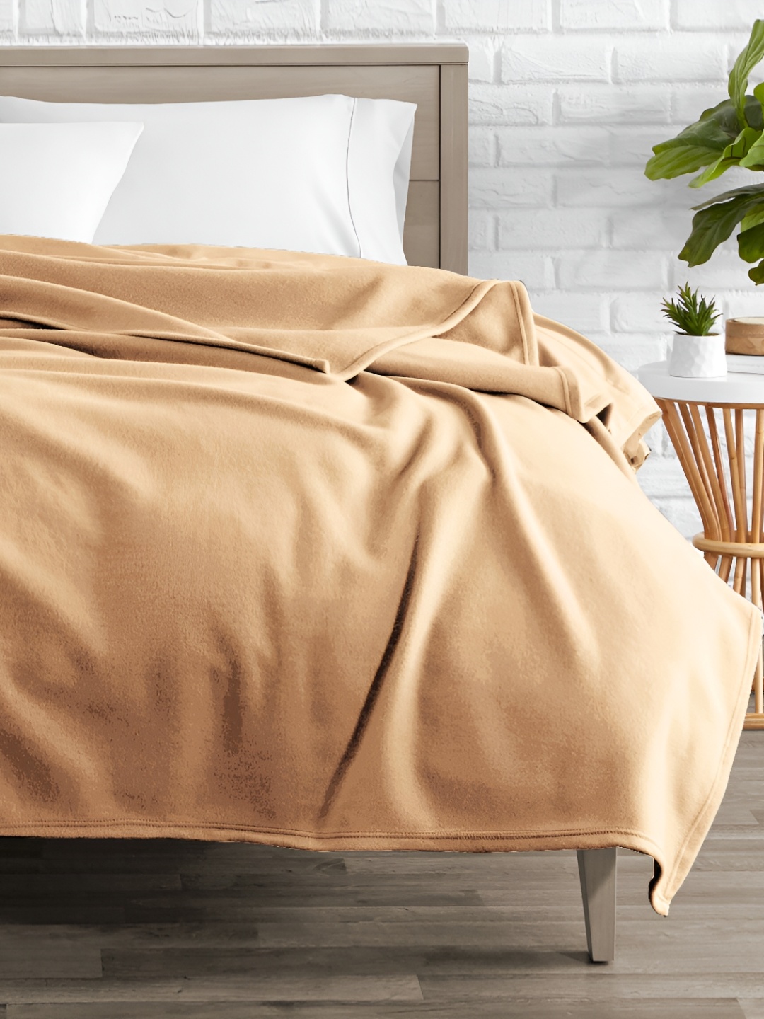 

bsb home Beige AC Room 210 GSM Single Bed Blanket