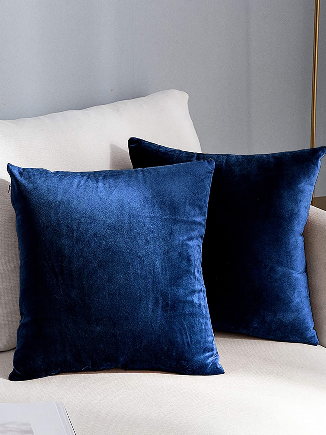 

AEROHAVEN Blue 2 Pcs Reversible Square Cushion Covers