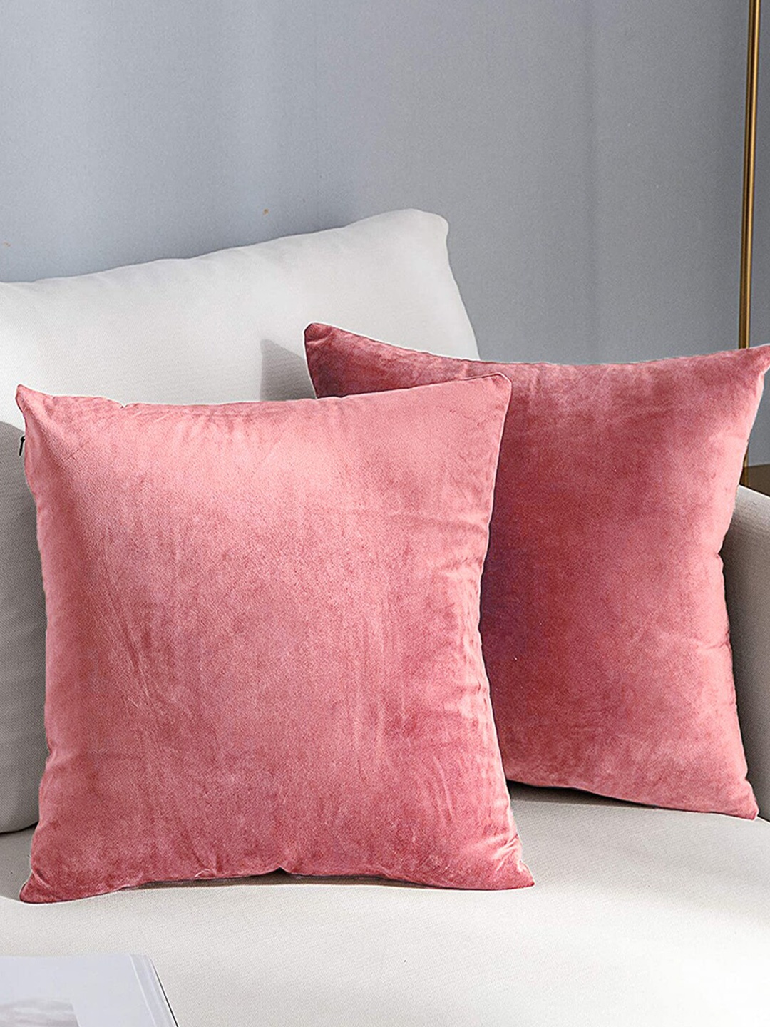 

AEROHAVEN Pink 2 Pcs Reversible Square Cushion Covers