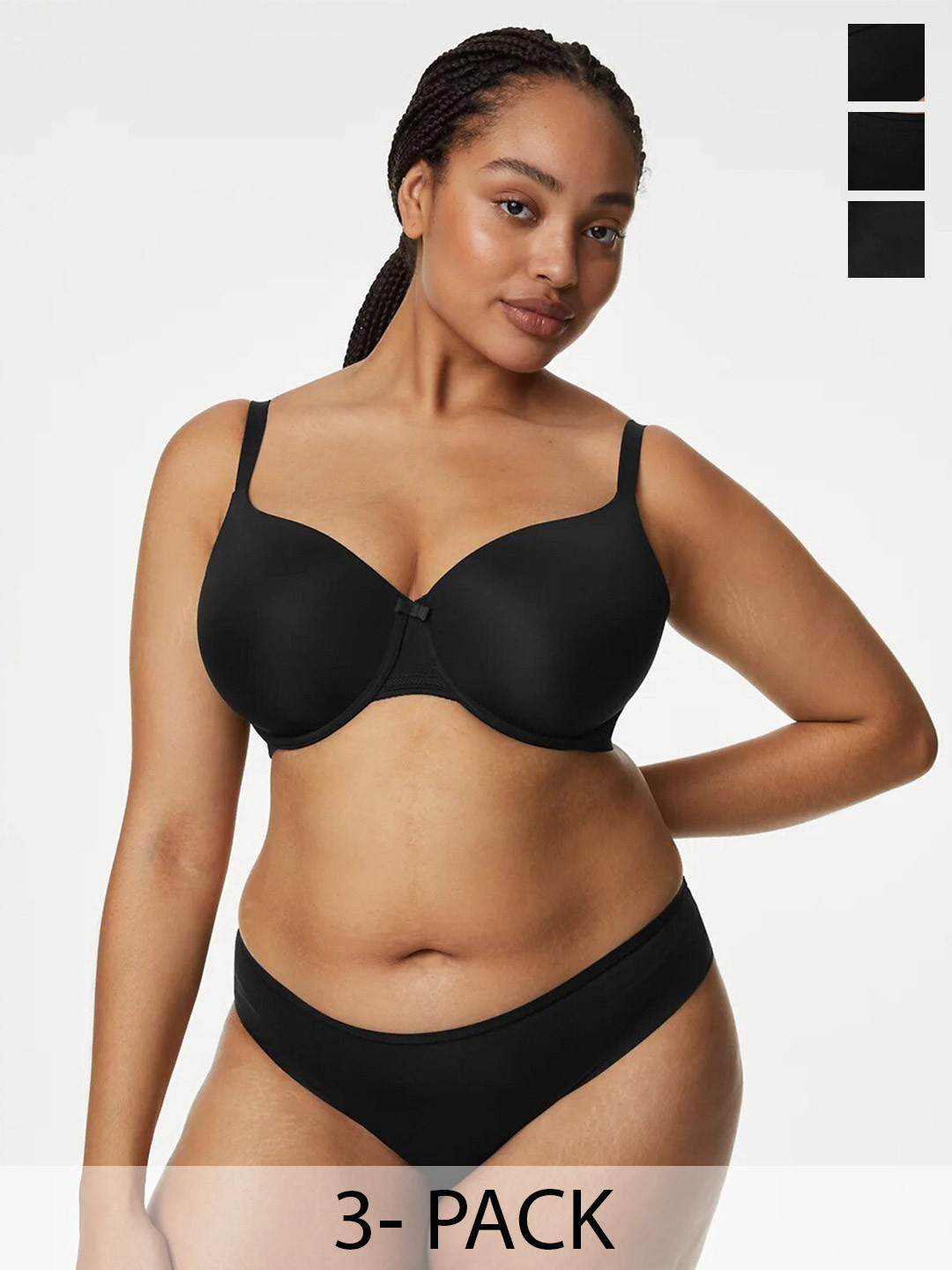 

Marks & Spencer Pack Of 3 Low-Rise Basic Briefs, Black