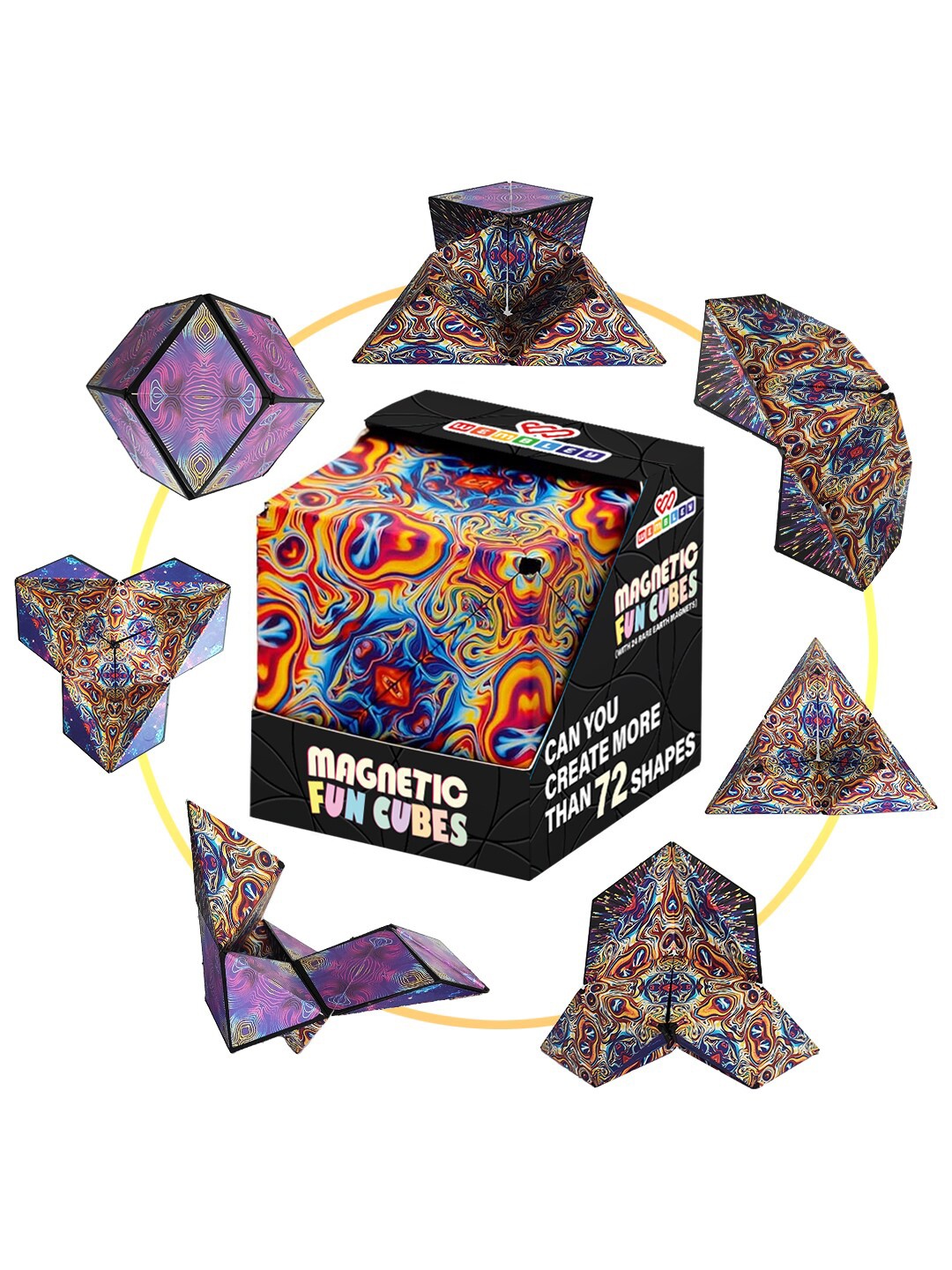 

WEMBLEY Kids Magnetic Magma Cube Puzzle Game, Purple