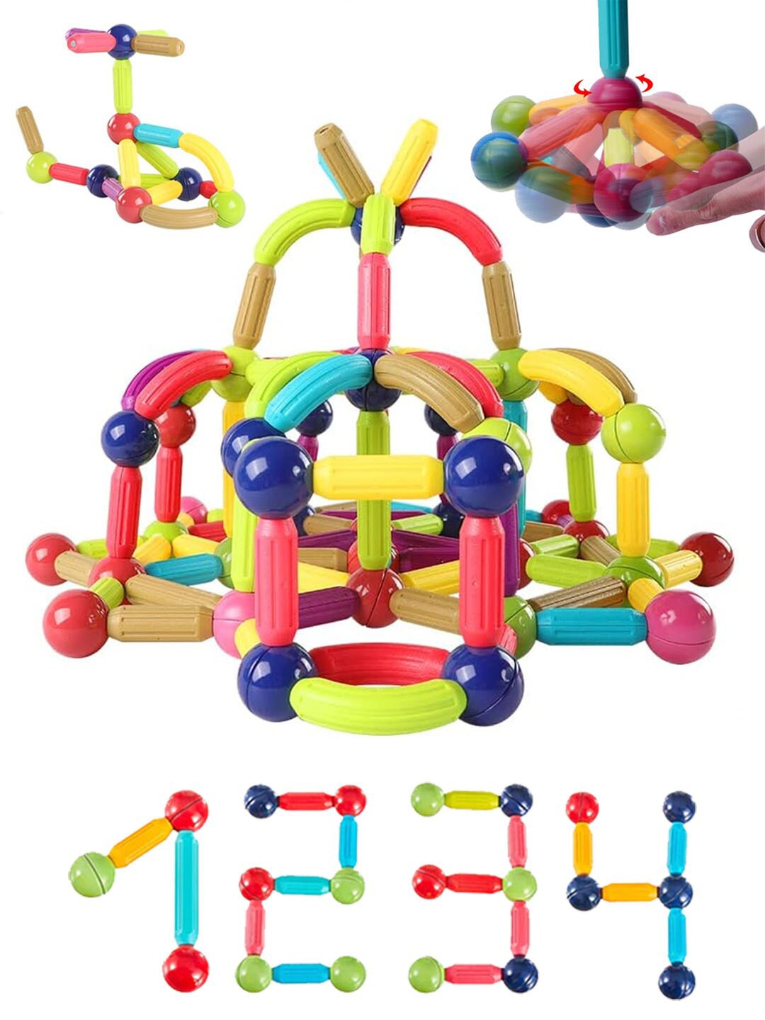 

WEMBLEY Kids Magnet Stick with Balls, Green