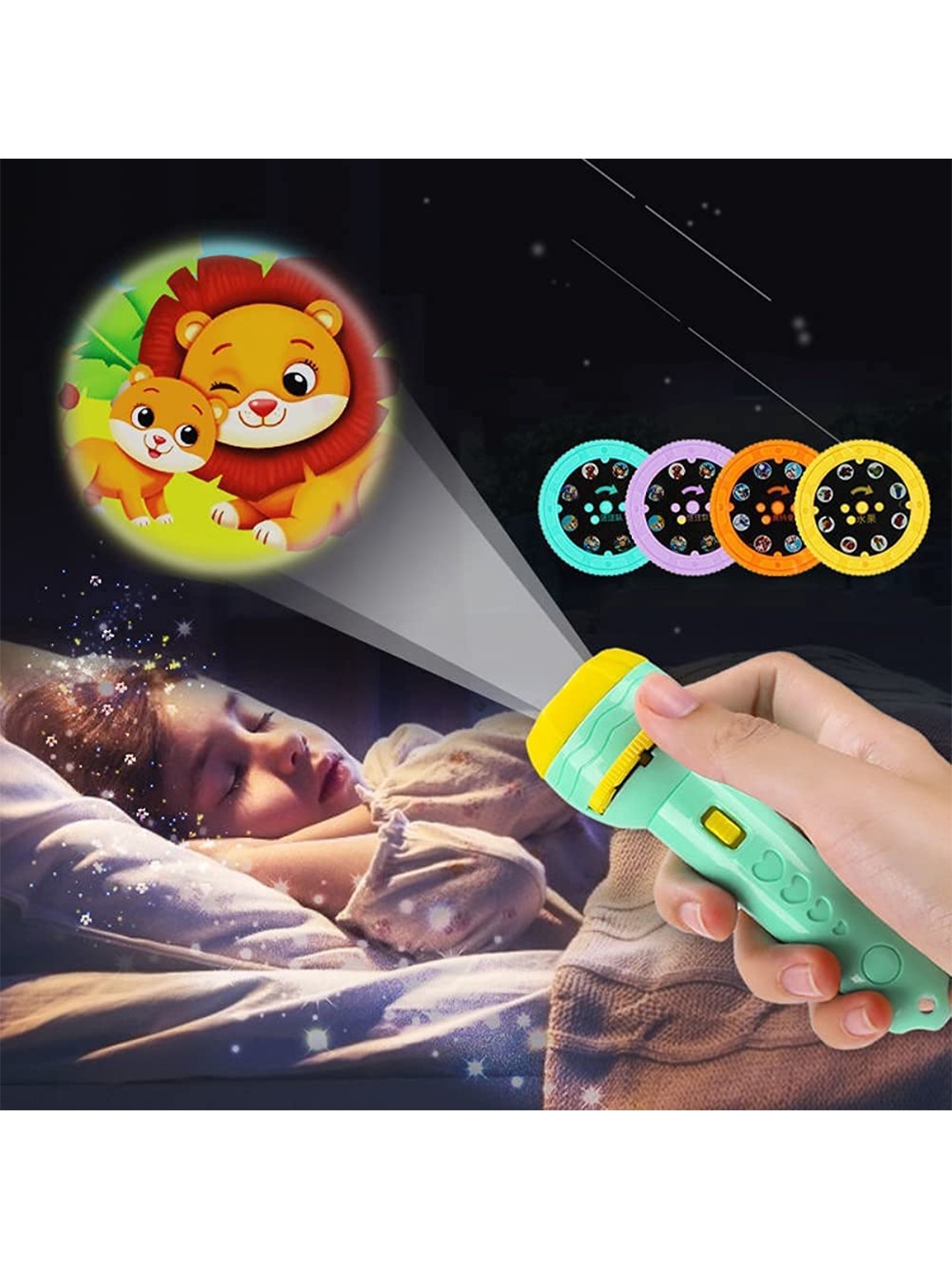 

OPINA Kids Projector Flashlight Torch, Green