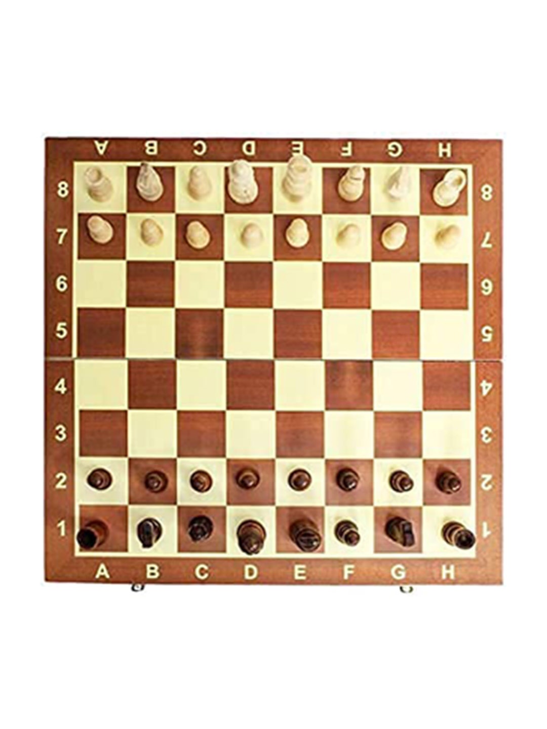 

OPINA Kids Foldable Magnetic Chess Board Set, Brown