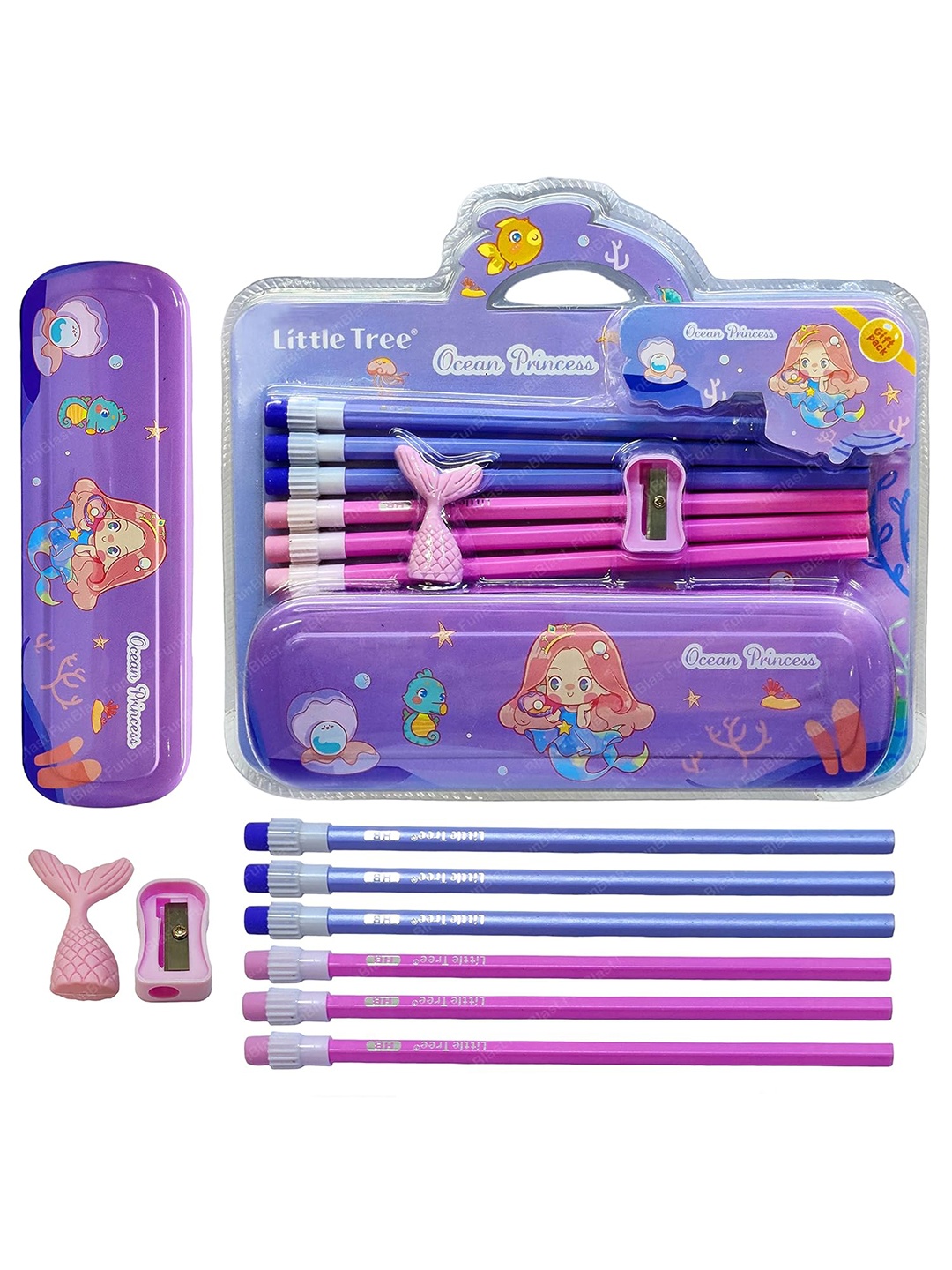 

EPIC TOYS Kids HB Pencil & Sharpner Stationery set, Blue