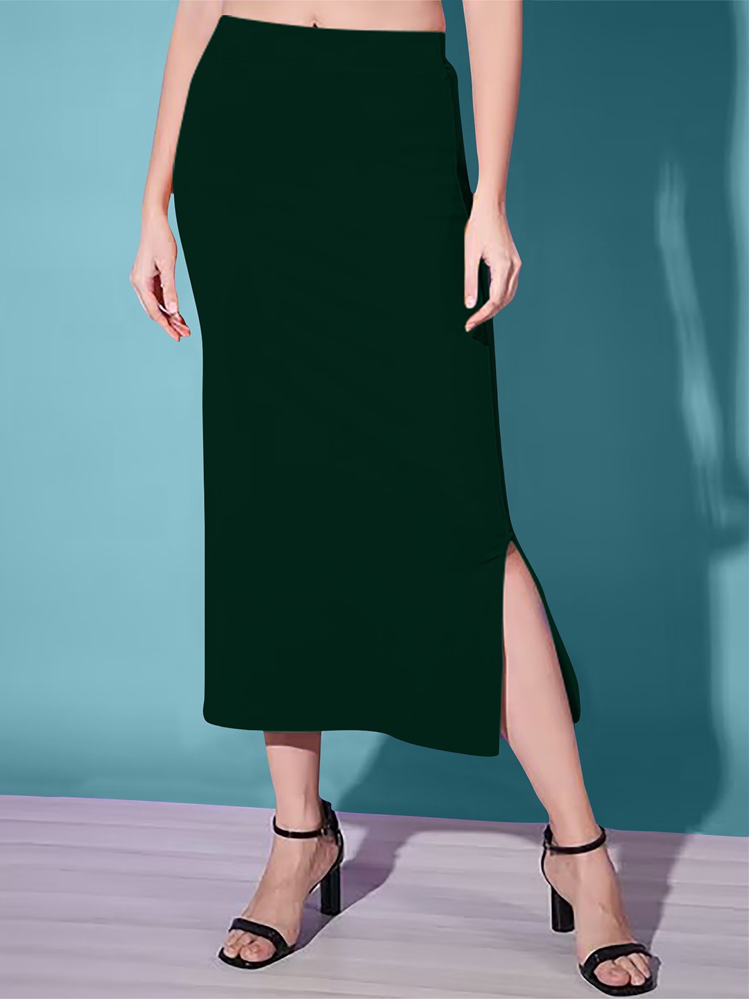 

Dream Beauty Fashion Side-Slit Midi Pencil Skirt, Green