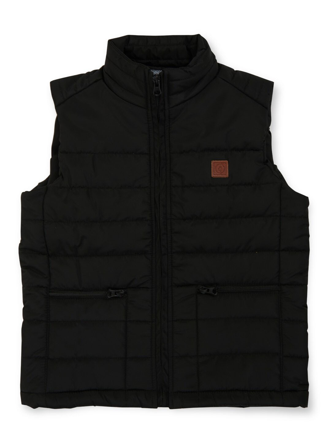 

Gini and Jony Boys Mandarin Collar Puffer Jacket, Black